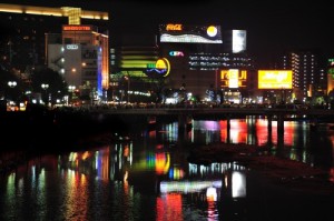 中洲夜景(提供:福岡市)